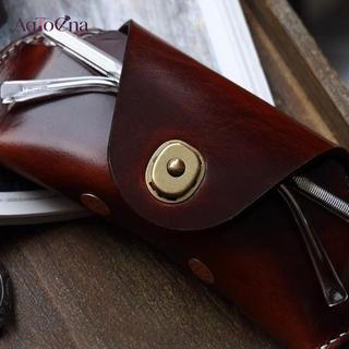 AqToCna Unisex Retro Treo Da PU Túi Kính Di Động Dây Treo Kính Mát Trường Hợp Đơn Giản Handmade Kính Bảo Quản Hộp AqToCna