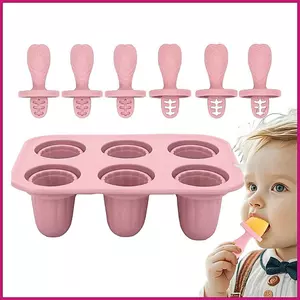 Nhỏ Ice Pop Khuôn 6 Lưới Trẻ Em Pop Maker Khuôn Tủ Đông Khay Có Thể Tái Sử Dụng Dễ Dàng Phát Hành Tủ Đông Xử Lý Khay Cho shopidaevn