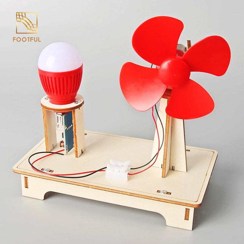 Bộ mô hình giáo dục DIY Đồ chơi Tua bin gió Dự án xây dựng Thí nghiệm khoa học Dự án gốc Lắp ráp Câu đố 3D để làm quà tặng