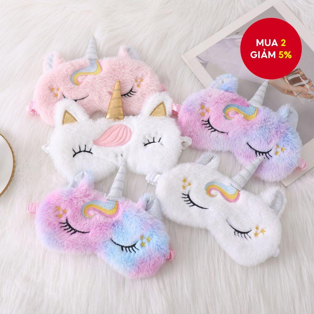 Mặt nạ ngủ kỳ lân cho trẻ em - Vỏ mắt hoạt hình dễ thương dành cho du lịch & ngủ​​