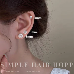 2026 Phong Cách Mới Cao Cấp Ánh Sáng Sang Trọng Bông Tai Zircon Hợp Kim Niche Thiết Kế Bông Tai Nữ