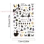 Halloween Nail Art Water Transfer Sticker 12 tờ để trang trí móng tay DIY