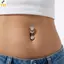 < YEI > Nhẫn đeo bụng bằng thép không gỉ Bộ quà tặng tinh tế Trang sức xỏ khuyên không gây dị ứng để mặc hàng ngày Tiệc đi biển Mới