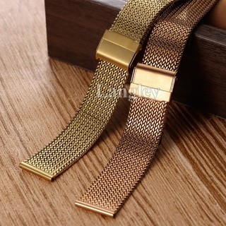 Dây đeo đồng hồ bằng thép không gỉ Milanese 16mm 18mm 20mm Tai lúa mì Lưới kim loại Dây đeo đồng hồ thanh lịch Vòng tay sang trọng dành cho nam nữ