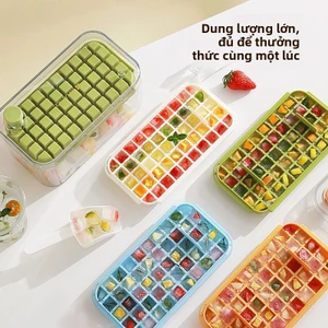 Bấm Khay Đá Đá Khuôn Thực Phẩm Hộ Gia Đình Máy Làm Đá Silicon Hai Lớp Dễ Dàng Phát Hành Khuôn Uốn Đá Bảo Quản