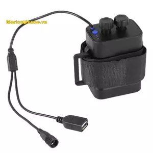 Vỏ hộp đựng pin DIY 6X 18650 chống nước có nguồn DC 12V và USB cho xe đạp Đèn LED Bộ định tuyến điện thoại di động
