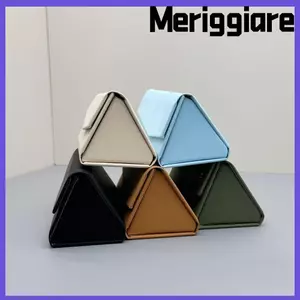 Kính có thể gập lại MERIGGIARE, Hộp đựng kính râm cổ điển tối giản, Vỏ bảo vệ kính đọc sách bằng da tam giác