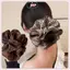 JRP Maill Kẻ Sọc Ren Tóc Scrunchies Dành Cho Nữ Cô Gái Đuôi Ngựa Giá Đỡ Dây Buộc Tóc Co Giãn Phụ Kiện Tóc JRP