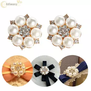 EDIWANY 10 Chiếc Nút May Thủ Công Trang Trí Đám Cưới Quần Áo May Trang Trí Nơ Phụ Kiện Kim Cương Giả
