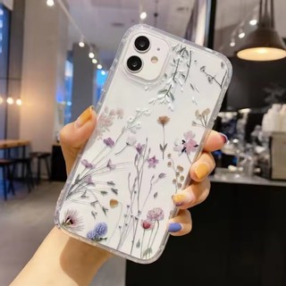 Vỏ Cho Xiaomi Redmi Note 15 14 13 Pro Plus Note15 Note14 4G 5G Ốp Lưng TPU Trong Suốt Dâu Lily Hoa Sang Trọng Sáng Tạo Đơn Giản Bumber INS Bảo Vệ Ống Kính Chống Sốc Full