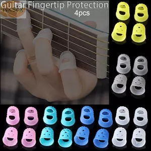 NKSFX 4 Cái / bộ Guitar Bảo Vệ Đầu Ngón Tay 6 Màu Chống Trơn Trượt Chống Đau Ngón Tay Cho Đàn Ukulele