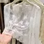 Áo len Cardigan rỗng OUSXA, Áo sơ mi voan dài tay đi biển, Áo sơ mi ren nhẹ chống nắng thông thường đi chơi