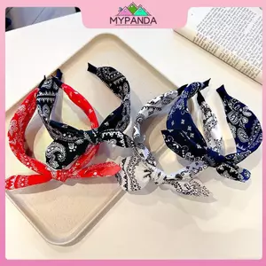 MYPANDA 1 Băng đô buộc tóc màu đỏ cổ điển mới dành cho nữ; Nơ đa năng có cạnh rộng; Phụ kiện tóc phong cách Hàn Quốc.