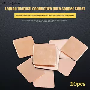 10 Cái 0.1 / 0.3 / 0.4 / 0.6MM Thiness Laptop Tấm đồng Tấm dải Tấm lót nhiệt Tấm tản nhiệt cho GPU CPU Chip RAM Làm mát Đẹp