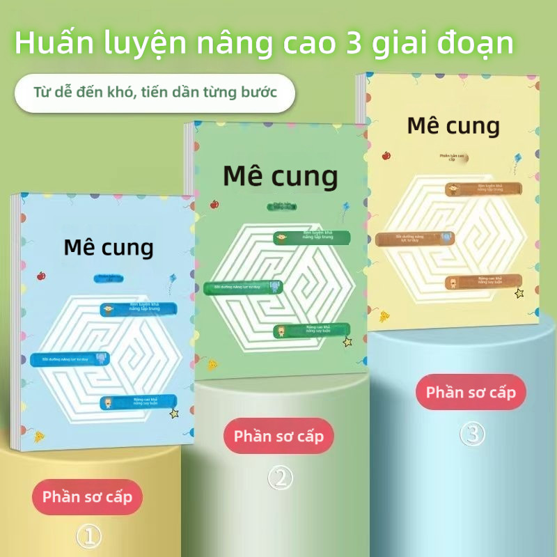 【🇻🇳Có sẵn kho】Mê Cung Sách Dành Cho Trẻ Em Sách Học Tập Sách Trò Chơi Tập Trung Mê Cung Huấn Luyện Sách, Học Sinh Tư Duy Xếp Hình Sách, Trò Chơi Cho Trẻ Em iq Xếp Hình Mê Cung Sách Cho Trẻ Em Học Sớm Educa