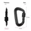 AIHOM Carabiner hình chữ D bằng nhôm 25KN ngoài trời có Lo an toàn để leo núi và xử lý bánh răng,