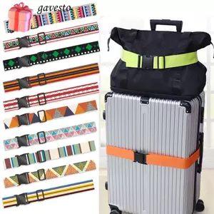 Thắt lưng hành lý GAVESTO, Dây đeo hành lý nhiều màu 5 * 180cm, Đóng gói bền bỉ Tăng cường an toàn Phụ kiện vali phong cách dân tộc Unisex