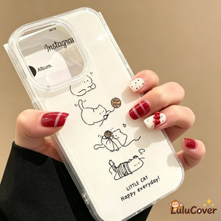 Vỏ IMD màu trắng hình mèo dễ thương cho Tecno Pova 7 Neo Camon 40 Premier 30 30S 20 19 Pro 16S 15 Air 12 Pop 10 10C 9 8 7 Pro 5G 4G Phim hoạt hình mèo Ins Style Cream Cover