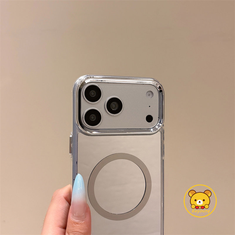 Ốp Điện Thoại Gương Từ Tính Kim Loại Cho Realme C35 C33 C30 C25S C25Y C21Y C20A C17 C15 C12 C11 C1 Vỏ Sạc Không Dây