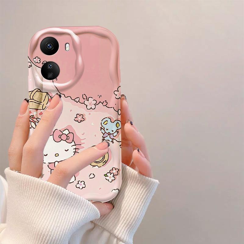 Thích Hợp Cho Redmi 13C / POCO C65 3D TPU Mềm Hoạt Hình Kitty Nữ Vỏ Điện Thoại Chống Sốc