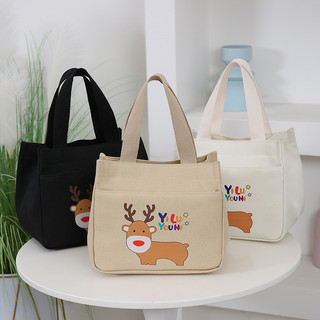 Túi tote dung lượng lớn in hoạt hình đơn giản và phong cách