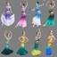✿ Trang Phục Truyền Thống Thái Lan Cho Trẻ Em Bé Gái Một Vai Chuyển Đổi Nàng Tiên Cá Đầm Liên Hợp Quốc Sự Kiện