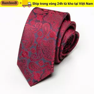 BAMBOOB Nam Cà Vạt, Hoa Văn Hạt Điều Ôm Lụa Cổ, Retro Chiều Rộng 6cm Jacquard Cravat Phù Hợp Với Dây Buộc Cổ Doanh Nhân Tiệc Cưới