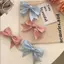 Trong kho thanh lịch Satin Bow Clip tóc cho cô gái, dễ thương Ribbon barrettes Phụ kiện tóc Cá Tuyết