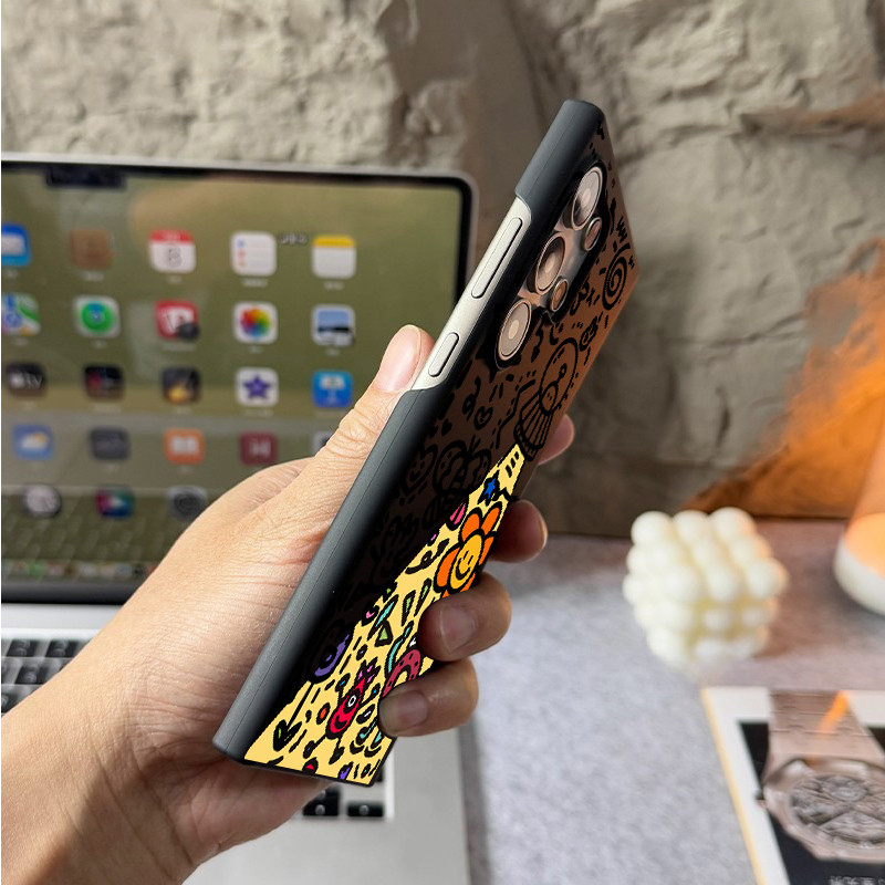 Dành Cho Samsung S26 Ultra S25 S24 Ultra S25 FE S24 FE S23 “Graffiti ” Micro Matte Vỏ Điện Thoại Cứng Ultra S22 S21 S20 A55 A56 A17 A15 A26 / Vỏ Chống Vân Tay