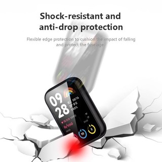 Kính Cường Lực + PC Dành Cho Xiaomi Smart Band 10 Pro Bảo Vệ Toàn Diện Ốp Lưng Bảo Vệ Cho Xiaomi Smart Band 10Pro Band10Pro Band10 Cứng PC Ốp Lưng Bảo Vệ Màn Hình