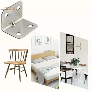 TRTR 10 20 Chiếc Nội Thất Góc Sắt Ban Braet Bộ Bàn Ghế Tủ Quần Áo Cố Định Kết Nối Dễ Dàng Lắp Ráp Tại Nhà VN