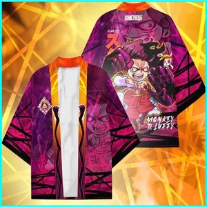SY3 Anime ONE PIECE Kimono Haori Luffy Zoro Cosplay Hàng Đầu Rời Unisex Áo Cardigan Plus Kích Thước YS3