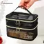 Cheenm 1Pc Lưới Hai Lớp Hộp Đựng Trang Điểm Người Tổ Chức Túi Bảo Quản Dây Kéo Thường Ngày Vệ Sinh Túi Rửa Nữ Du Lịch Túi Đựng Mỹ Phẩm VN