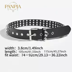 PNPIA- Sáng Tạo Mắt Đinh Tán Dây Goth Phong Cách Pin Bule Nam / Nữ Thời Trang Thường Ngày Phong Cách Punk Pu Da Dây Thắt Lưng Cho Quần Jean Y2K Thắt Lưng