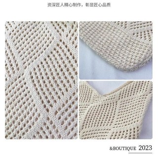 Túi len thủ công dệt kim cổ điển