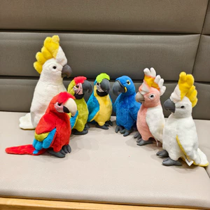 Zoo Vẹt Búp Bê Sang Trọng Đồ Chơi Cockatoo Búp Bê Vẹt Búp Bê 22cm 1 Cái Đặt Hàng Tối Thiểu LTLM