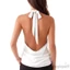 MAPLEPOET-Áo cổ dây cho nữ màu trơn không tay xoắn phía trước Slim Fit Vest cho hàng ngày