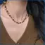 XOITU Vintage Nâu Tự Nhiên Hổ Mắt Đá Choker Nelace Dành Cho Nữ Hợp Thời Trang Handmade Đính Hạt Dây Chuyền Nelace Trang Sức Quà Tặng VN