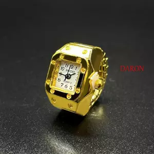 DARON Nhẫn Đồng Hồ Trang Sức, Đồng Hồ Thạch Anh La Mã Punk Vintage, Hip Hop Retro Có Thể Điều Chỉnh Sáng Tạo Nhẫn Đồng Hồ Nữ
