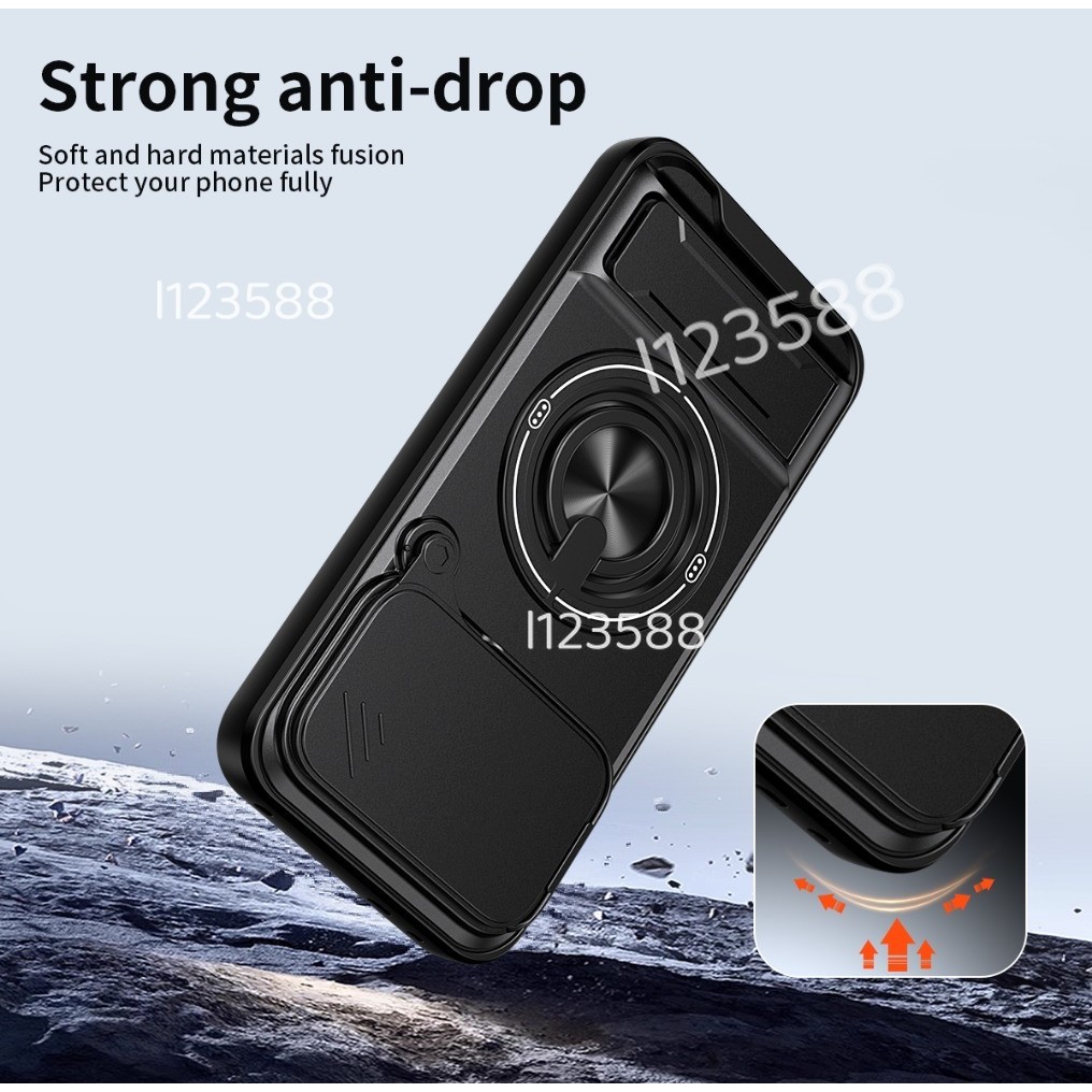 Ốp Trượt Ống Kính Cho Vivo X300 FE 5G X300FE 5G 2026 VivoX3000FE Vỏ Điện Thoại Giá Đỡ Nhẫn Tích Hợp Từ Tính Xe Gắn Lưng Ốp Lưng