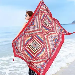 PNPIA- 8 Kiểu 85x180cm Du Lịch Đi Biển Khăn Choàng Bikini Khăn Choàng Lớn Sarong Quấn Khăn Nữ Brazil Đồ Bơi Tắm Che-Up