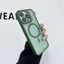 Ốp lưng gắn ống kính, cho iPhone 15, 14, 13, 12, 11, pro max, 15, 14 plus, có bảo vệ camera, acrylic, trong suốt, mờ, cứng, giá đỡ tích hợp, ốp điện thoại từ tính.
