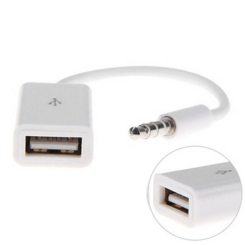 NS 3.5mm Nam AUX Âm Thanh Cắm Ja Sang USB 2.0 Nữ Chuyển Đổi Dây Cáp Xe MP3Male NS