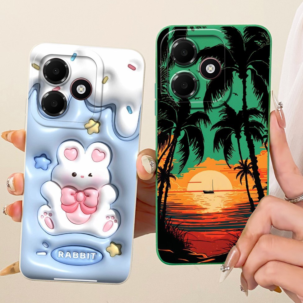 Dành Cho Oppo A6c Ốp Lưng Silicon Thời Trang Sang Trọng Hoa Mèo Dễ Thương Sơn Vỏ Cho Oppo CPH2895