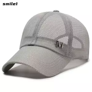 Mũ bóng chày SMILE, Mũ lưới có thể điều chỉnh màu trơn, Mũ chống nắng lưới thoáng khí khô nhanh thông thường Mùa hè