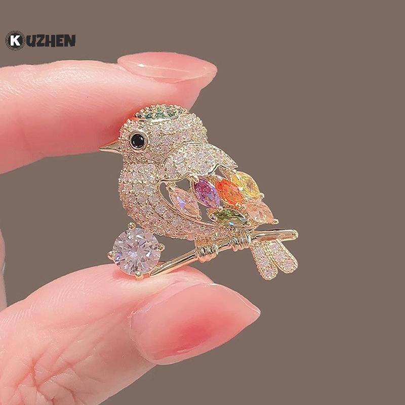 KUZHEN Thời Trang Đáng Yêu Chim Bướm Hoa Thổ Cẩm Cho Nữ Áo Khoác Ve Áo Pin Chống chói Áo Len Cố Định Phụ Kiện Quần Áo Quà Tặng HOT