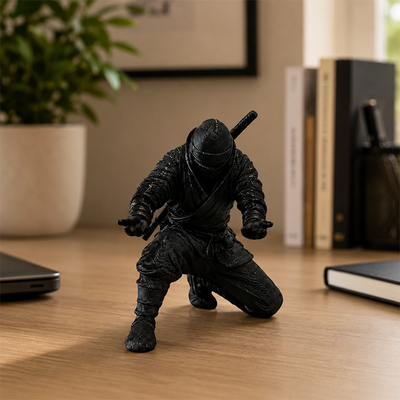 ✨Homie✨Tượng Ninja 3D cầm bút – Giá đỡ bút trang trí bàn học/bàn làm việc