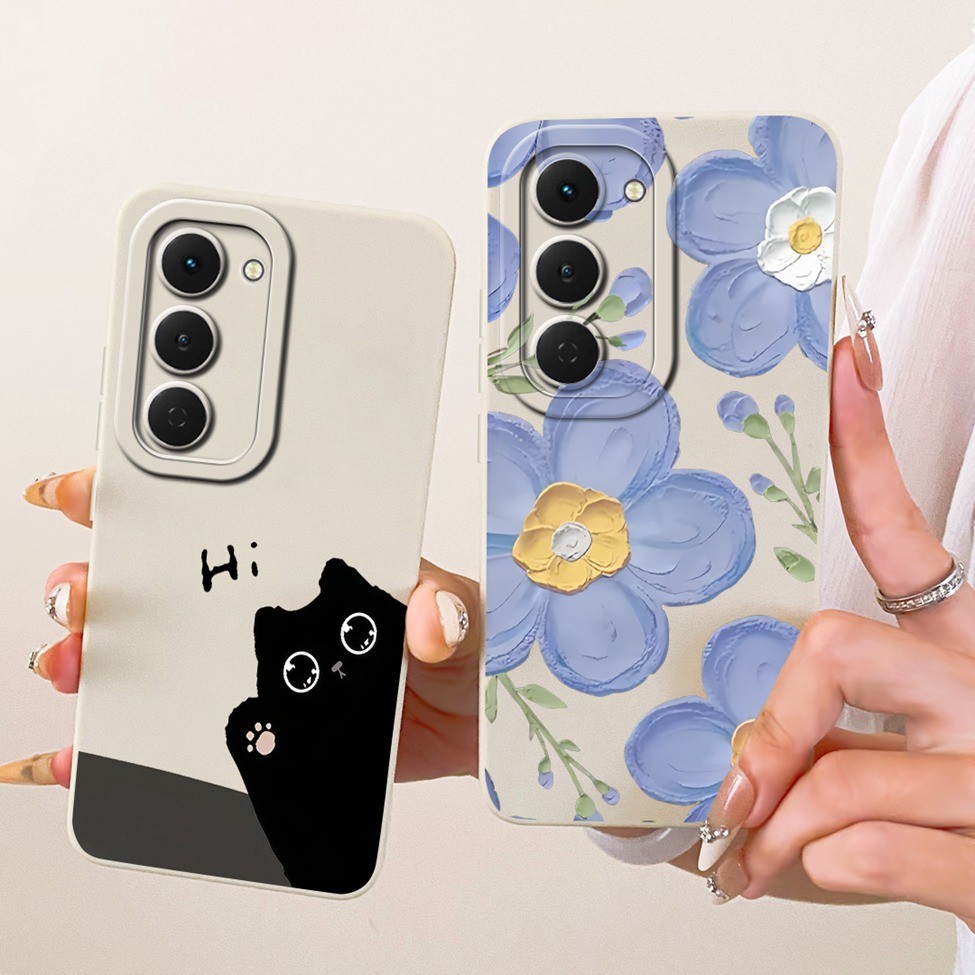 Dành Cho Tecno Spark 40 Pro KM6 Vỏ Cho Techno Spark 40 Pro Ốp Lưng Silicon Thời Trang Mèo Dễ Thương Họa Tiết Vui Nhộn