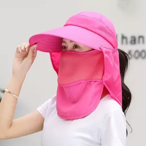 Mũ Nữ Cao Cấp 3in1 Chống Nắng UV, Che Mặt & Cổ 360 Độ, Tháo Rời, Lý Tưởng Cho Xe Máy & Du Lịch