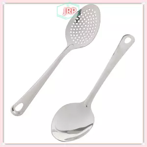 JRP 1 Thép Không Gỉ Lọc Thìa Nhà Bếp Rây Lọc Thìa Lọc Lọc Thực Phẩm Muỗng Đục Lỗ Skimmer Colander JRP